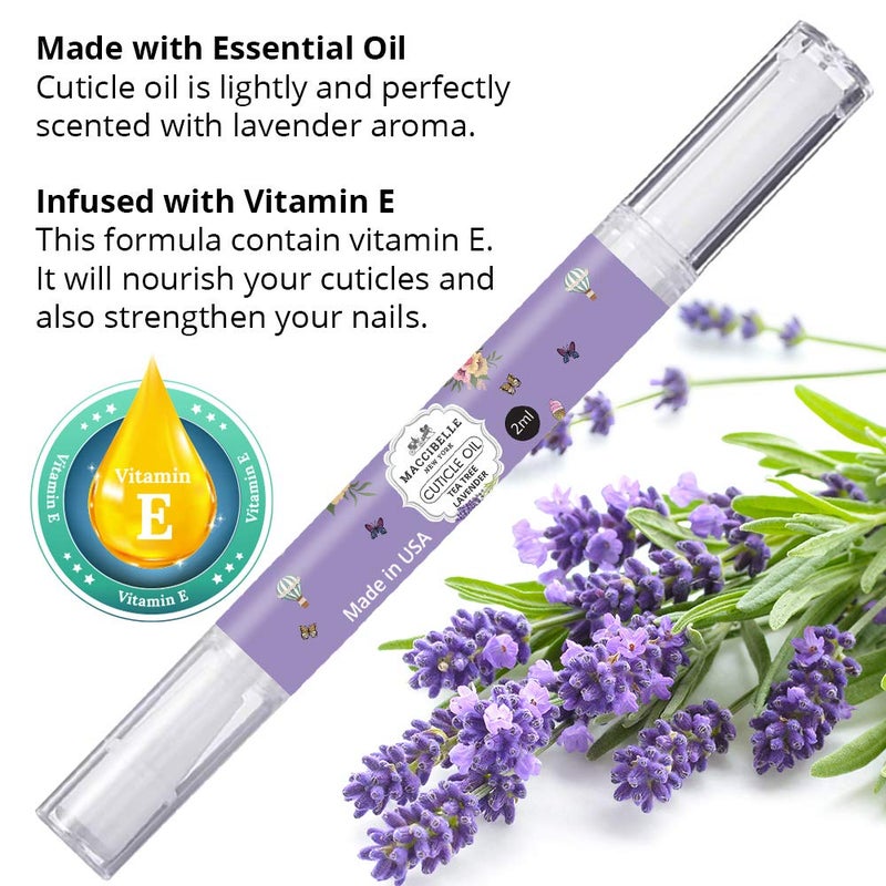 maccibelle Maccibelle Lavander Pure Cuticle & Nail Oil Pen 2ml Heals Dry Cracked Cuticles. - Image 2
