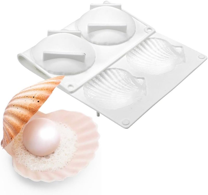 mostsom Cake Mold Shell Shaped Silicone Baking Cookie Biscuit Mold DIY Bakeware Pan Mould Kitchen Accessories (Shell J_11.8 X6.8 X1 inch) - Image 4