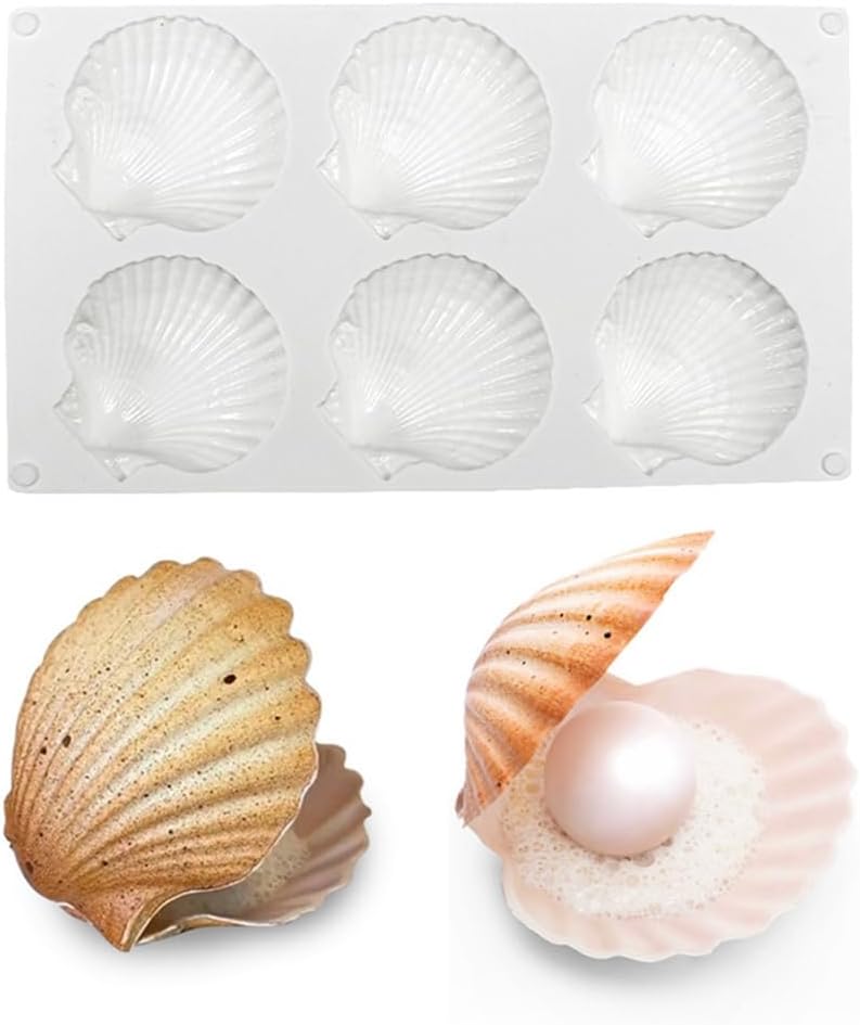 mostsom Cake Mold Shell Shaped Silicone Baking Cookie Biscuit Mold DIY Bakeware Pan Mould Kitchen Accessories (Shell J_11.8 X6.8 X1 inch) - Image 2