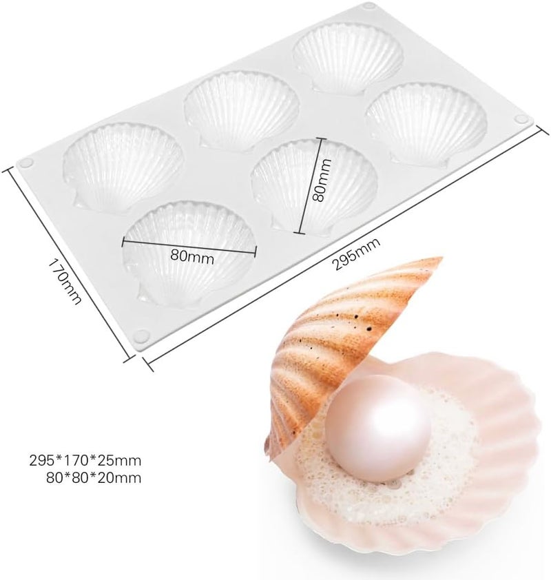 mostsom Cake Mold Shell Shaped Silicone Baking Cookie Biscuit Mold DIY Bakeware Pan Mould Kitchen Accessories (Shell J_11.8 X6.8 X1 inch) - Image 3