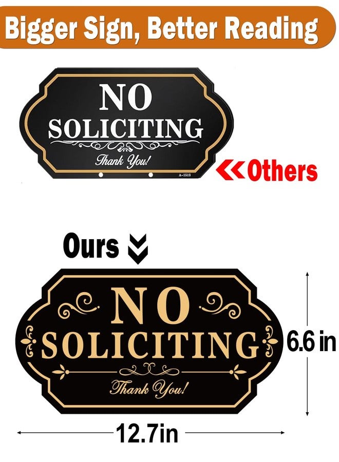 Multiwins No Soliciting Yard Sign, No Soliciting Sign for House Yard with Stake, 12” x 35”, Metal - Image 2