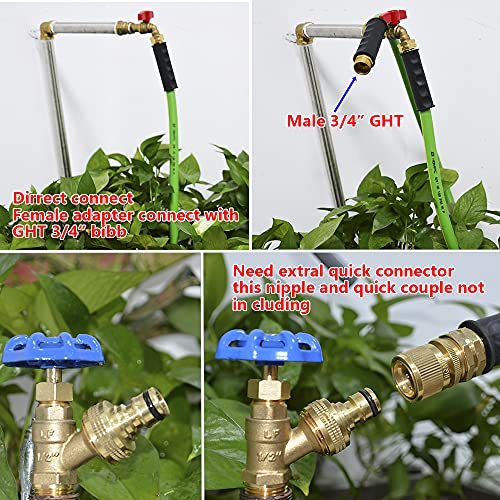 HQMPC Garden Hose 5/8"IDx20' Hose Durable PVC Non Kinking Heavy Water Hose with Brass Hose Fittings (20 FEET) - Image 4