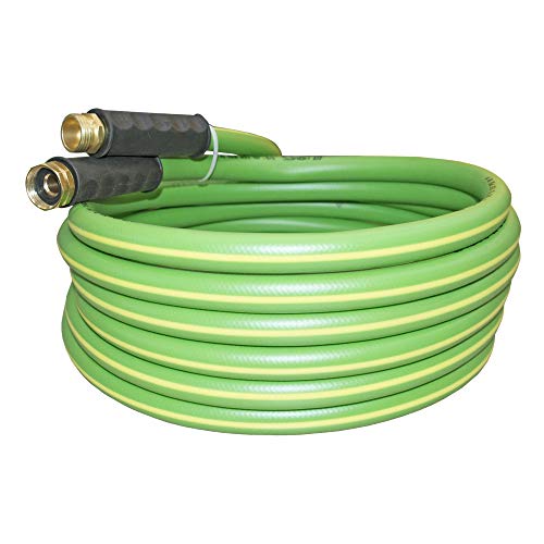 HQMPC Garden Hose 5/8"IDx20' Hose Durable PVC Non Kinking Heavy Water Hose with Brass Hose Fittings (20 FEET) - Image 1