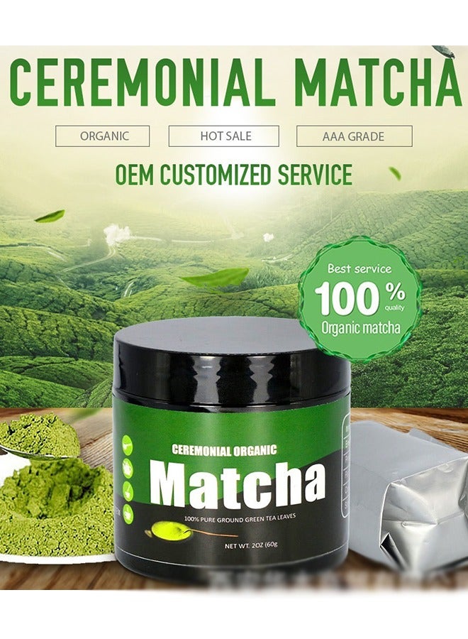 MATCHA Organic Ceremonial Matcha Green Tea Powder-100% Ceremonial Grade  - Support Healthy And Active Lifestyle -60g/tin - Image 1