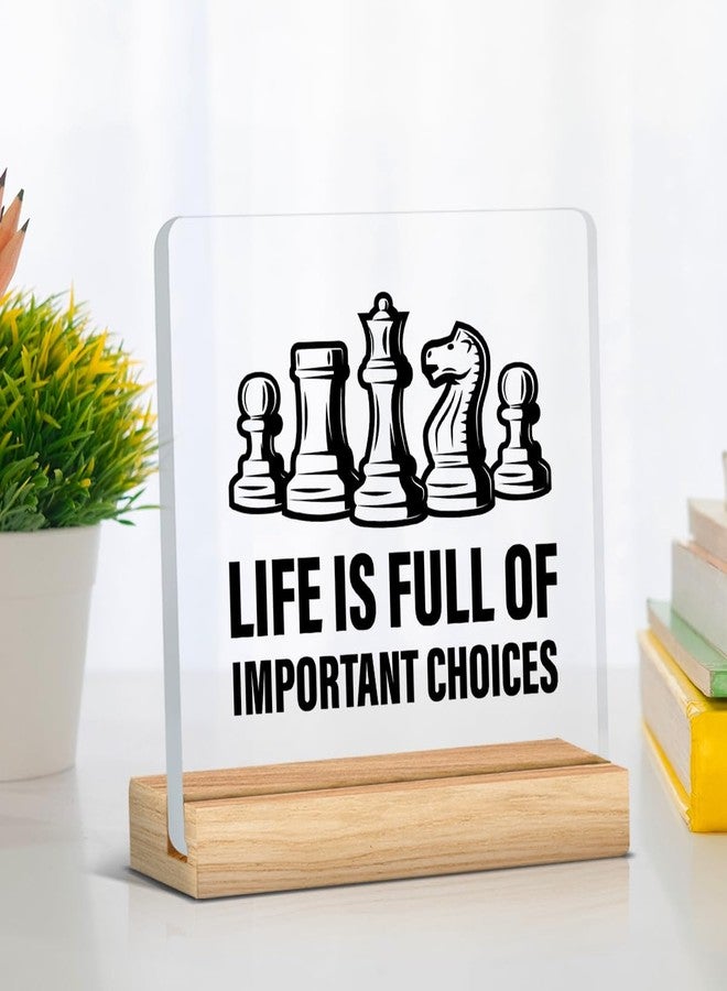 Zauly Acrylic Decorative Signage, 4x4 inches, Chess Lovers Gifts, Modern Design - Image 4