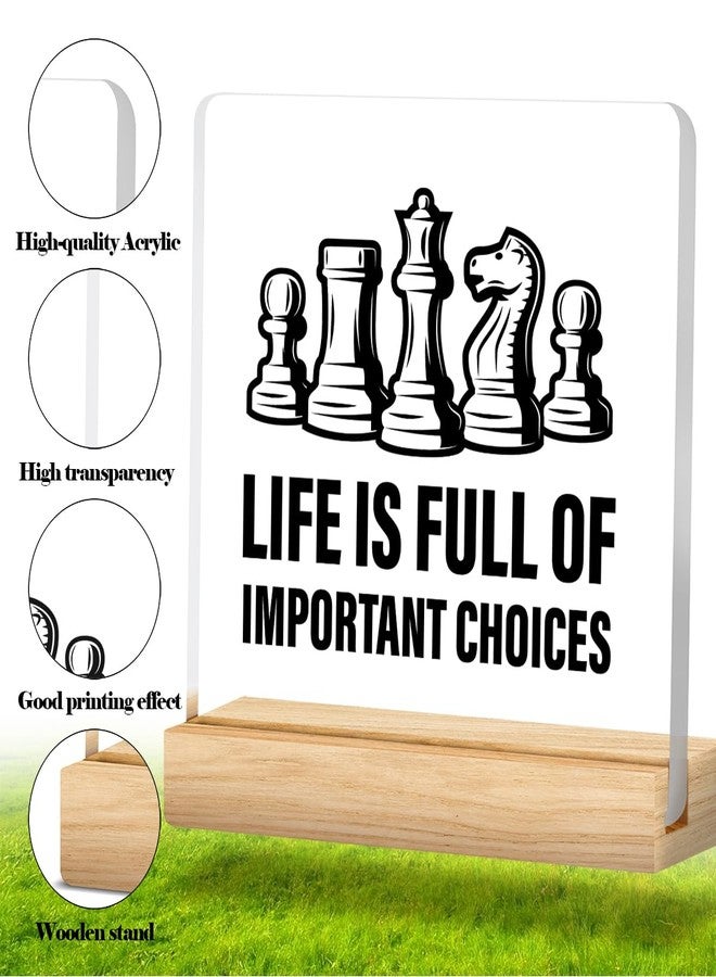 Zauly Acrylic Decorative Signage, 4x4 inches, Chess Lovers Gifts, Modern Design - Image 2
