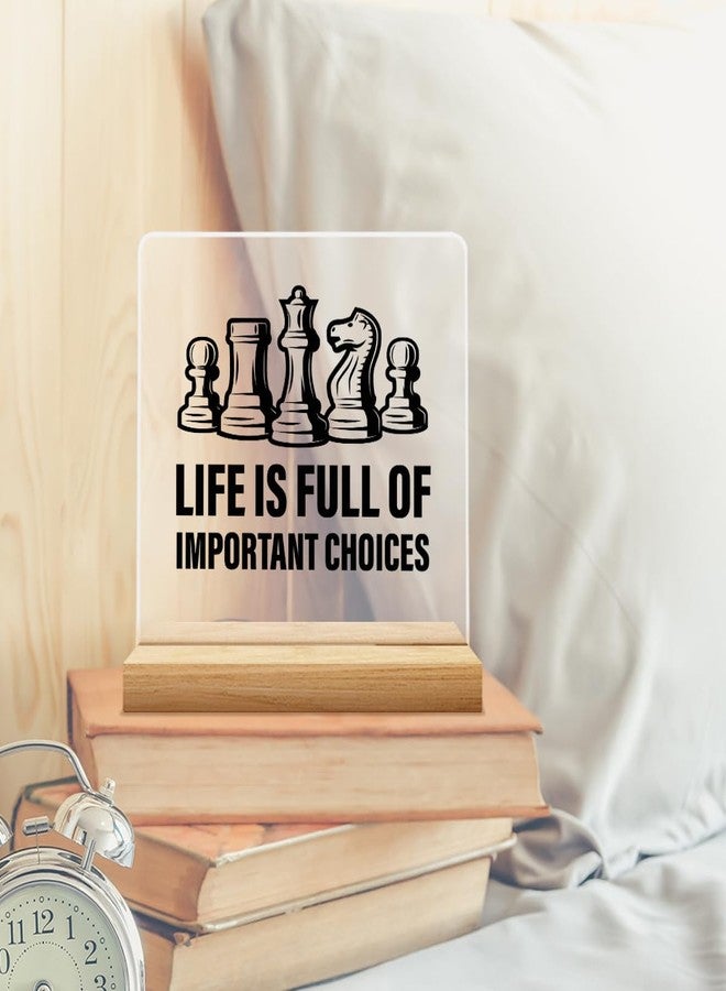 Zauly Acrylic Decorative Signage, 4x4 inches, Chess Lovers Gifts, Modern Design - Image 5