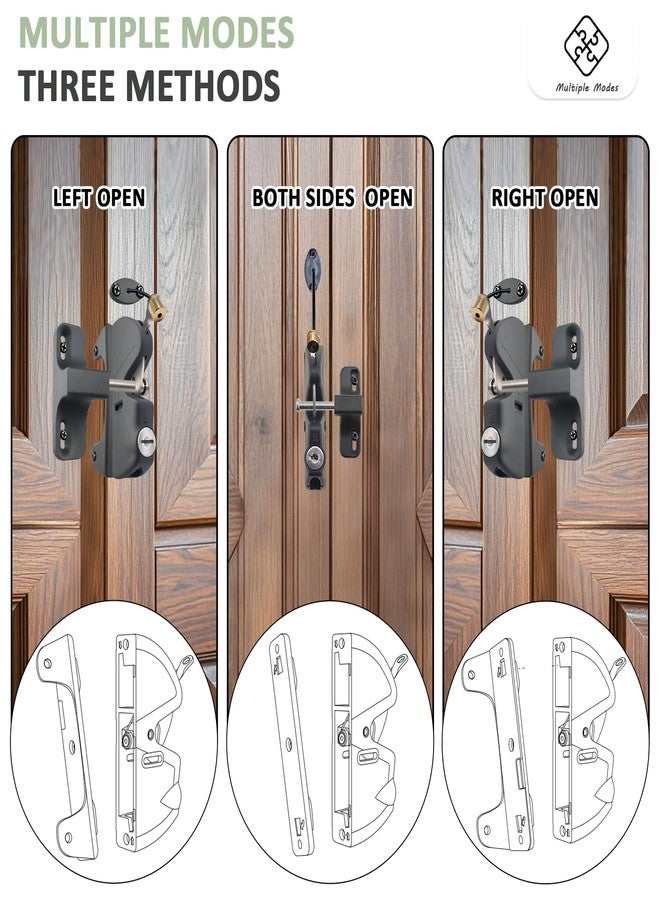 PILISPARK Gate Latch Door Latch with Pull Cable Opened Two-Sided Lockable Door Latch Durable,Versatile & Secure for Metal,Wood,and Vinyl Fence,for Privacy Fence,Outdoor Fence,Barn Door Lock,Wooden Fence(Black) - Image 3