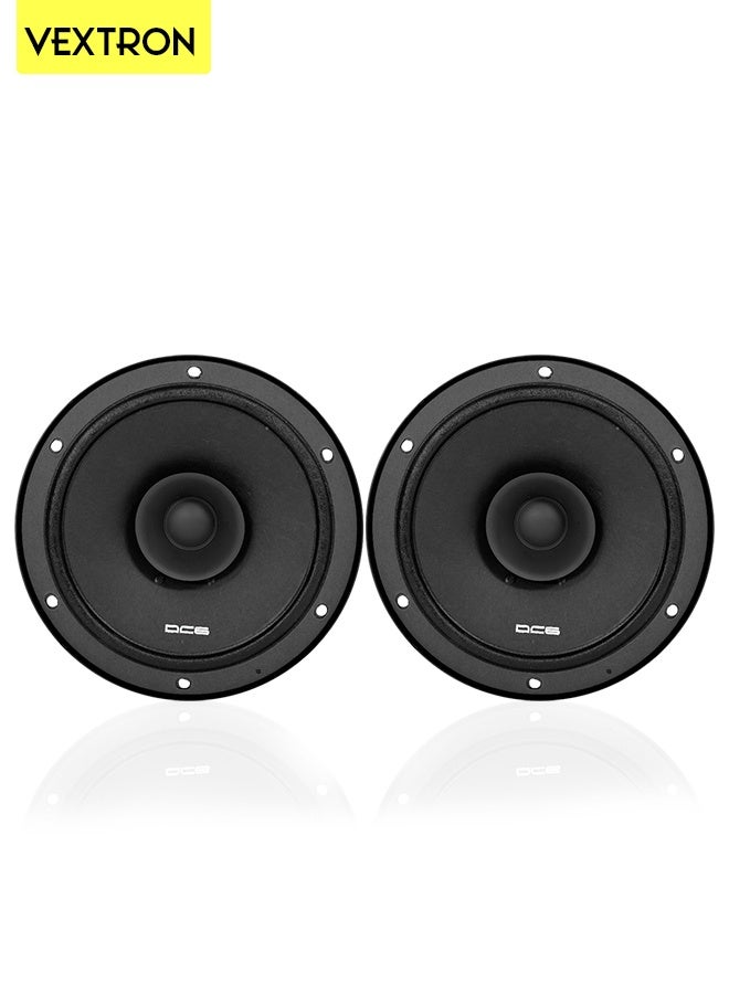 VEXTRON 6 Inch Dual Cone Car Speakers 320W Max 80W RMS | 160mm Full Range Audio Speaker Pair | High Sensitivity 90dB | Universal Vehicle Door Mount - Image 1