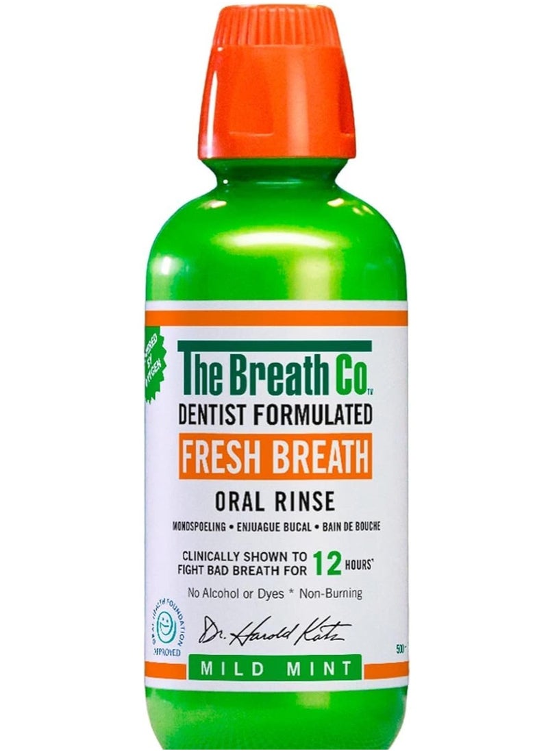 The Breath Co. The Breath Co fresh breath dentist formulated oral rinse mild mint 500 ml  - Image 1
