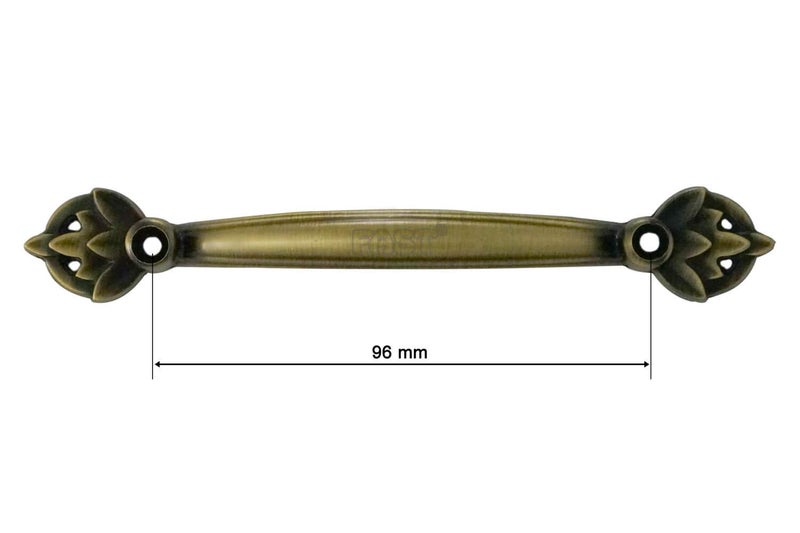 FAST مقبض سحب خزانة نحاسي قديم CP05 للباب والشباك (بني، 4 بوصة، 2 قطعة) - Image 4