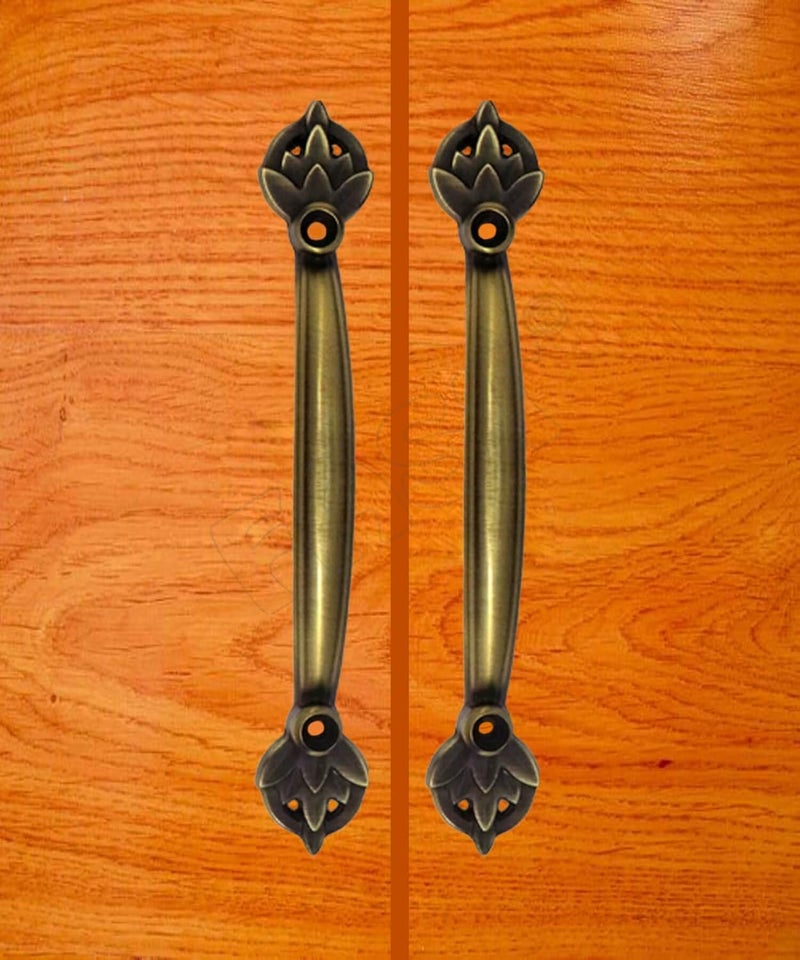 FAST مقبض سحب خزانة نحاسي قديم CP05 للباب والشباك (بني، 4 بوصة، 2 قطعة) - Image 3