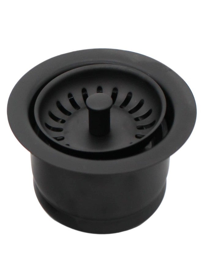 Westbrass A2089SEV-62 3-1/2" Kitchen Sink Waste Disposal Drain Flange and Basket Strainer, Matte Black - Image 4