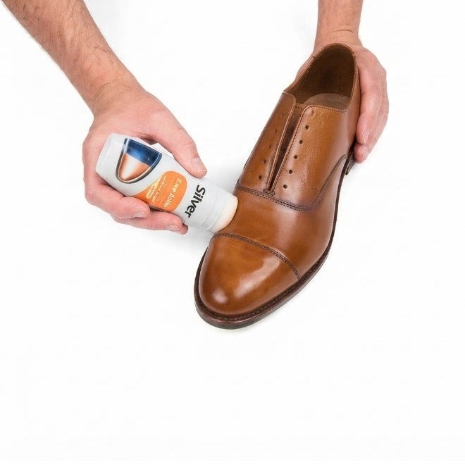Silver Liquid Shoe Polish, Instant Shine & Color Restoration, Scuff Cover, 75ml, 3 Pack - Image 2