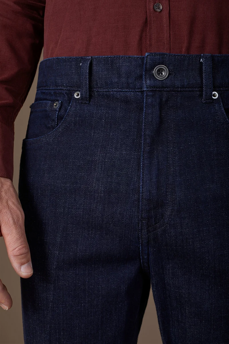 Doppelganger Blue Men's regular fit 5-pocket jeans - DK Blue for Men | Best Price UAE