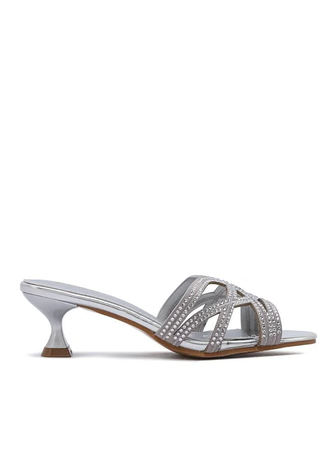 فايور Crystal-Embellished Kitten Heel MY 413