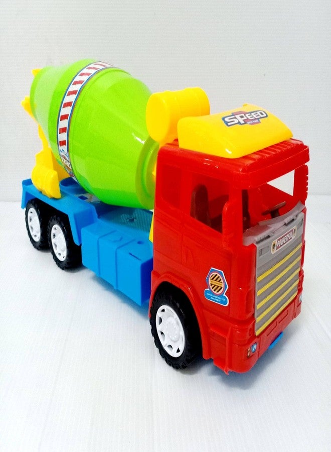 PRIMEFAIR Construction Vehicles for Kids Pretend Play Toy Trucks Push and Go Run Fast Mixer Tanker Toy for Kids (Cement Mixture-C03) - Image 1