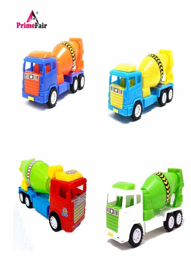 PRIMEFAIR Construction Vehicles for Kids Pretend Play Toy Trucks Push and Go Run Fast Mixer Tanker Toy for Kids (Cement Mixture-C03) - Image 5