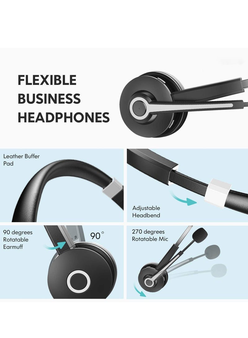 Captaintech USB Computer Headset with Mic, Noise Cancelling, Comfortable Fit - Perfect for Office, Telework, and Zoom - 3.5mm & USB Plug Options - Crystal Clear Chat - In-line Control - Wide Compatibility - Image 4