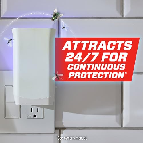 Ortho Home Defense Max Indoor Flying Insect Trap - Light Sticky Trap for House Flies, Fruit Flies, and Gnats, 1 Plug-in and 4 Refills - Image 5