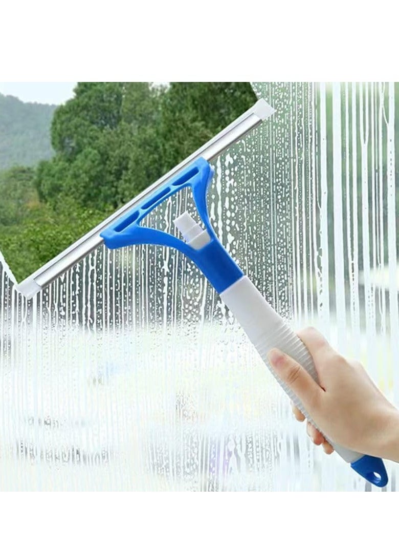 Excefore - Shower Squeegee, Window Cleaning Tool, Glass Scraper, Cleaning agent sprayer, Scraper For Glass, Cleaning Tool, For Home Cleaning, Glass Door, Tile Wall, Car, (Green Blue Purple Pink Random Color) - Image 1