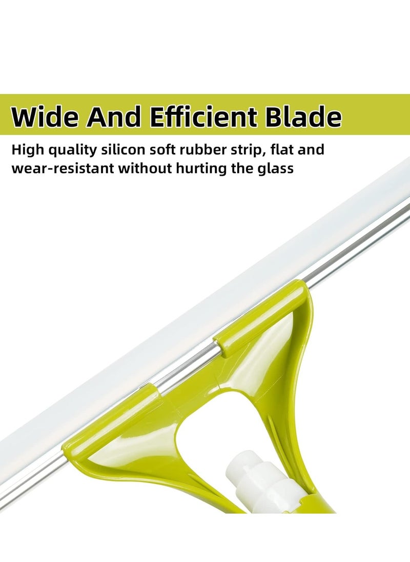 Excefore - Shower Squeegee, Window Cleaning Tool, Glass Scraper, Cleaning agent sprayer, Scraper For Glass, Cleaning Tool, For Home Cleaning, Glass Door, Tile Wall, Car, (Green Blue Purple Pink Random Color) - Image 1