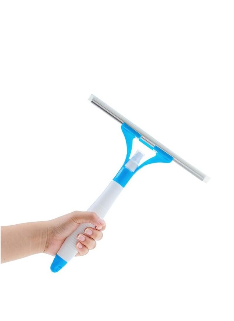 Excefore - Shower Squeegee, Window Cleaning Tool, Glass Scraper, Cleaning agent sprayer, Scraper For Glass, Cleaning Tool, For Home Cleaning, Glass Door, Tile Wall, Car, (Green Blue Purple Pink Random Color) - Image 1