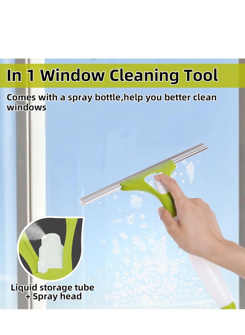 Excefore - Shower Squeegee, Window Cleaning Tool, Glass Scraper, Cleaning agent sprayer, Scraper For Glass, Cleaning Tool, For Home Cleaning, Glass Door, Tile Wall, Car, (Green Blue Purple Pink Random Color) - Image 1