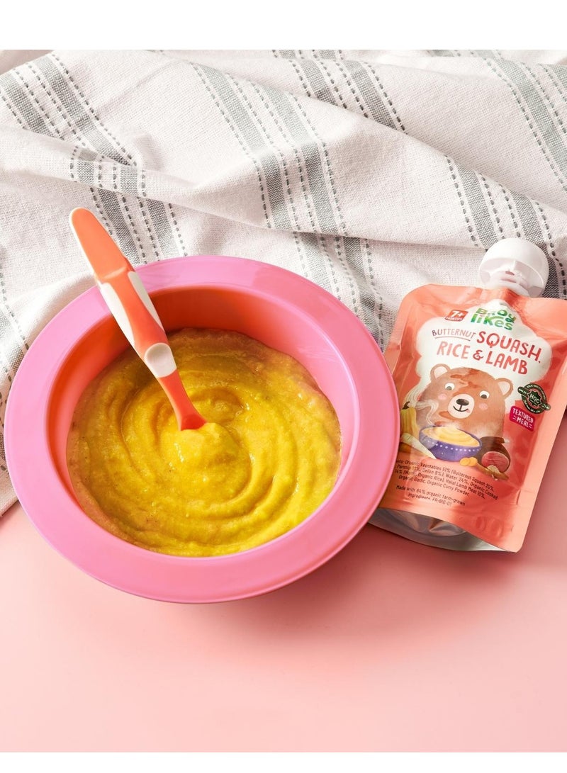 Babylikes Halal Baby Food Pouch - Butternut Squash, Rice & Lamb 130g Stage 2 Organic Baby Puree for 7+ months - 12-Pack - Image 2