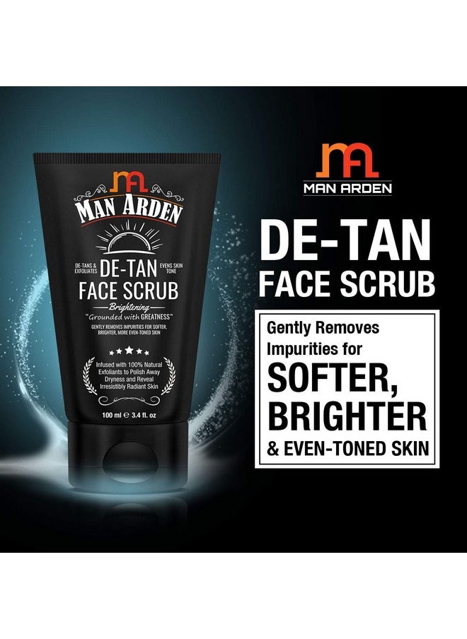 Man Arden Man Arden De Tan Brightening Face Scrub 100ml - De-Tans & Exfoliates Skin - With Vitamin C  - Image 3