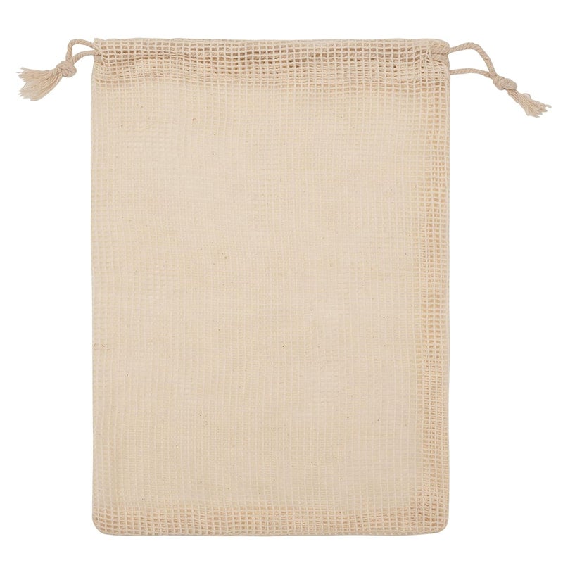 Dcluttr Cotton Mesh Vegetable Bag For Fridge Set of 12 EcoFriendly Drawstring Fridge Storage Bags Vegetable Storage Bags for Refrigerator Reusable Produce Bags S4pcM4pcL4pc - Image 3