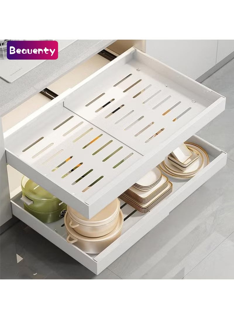 Beauenty Expandable Pull Out Cabinet Organizer,Slide Out Cabinet Drawer,Pull Out Drawer,For Kitchen Pantry Cabinets Living Room,Pantry - Image 1