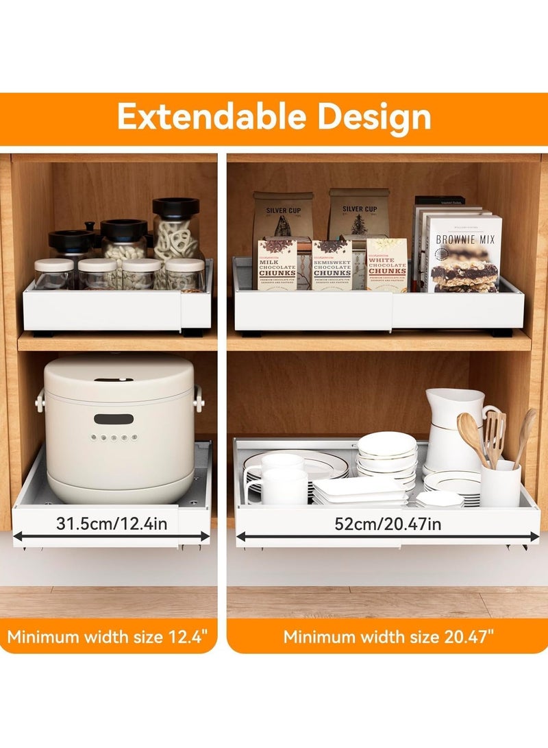 Beauenty Expandable Pull Out Cabinet Organizer,Slide Out Cabinet Drawer,Pull Out Drawer,For Kitchen Pantry Cabinets Living Room,Pantry - Image 2
