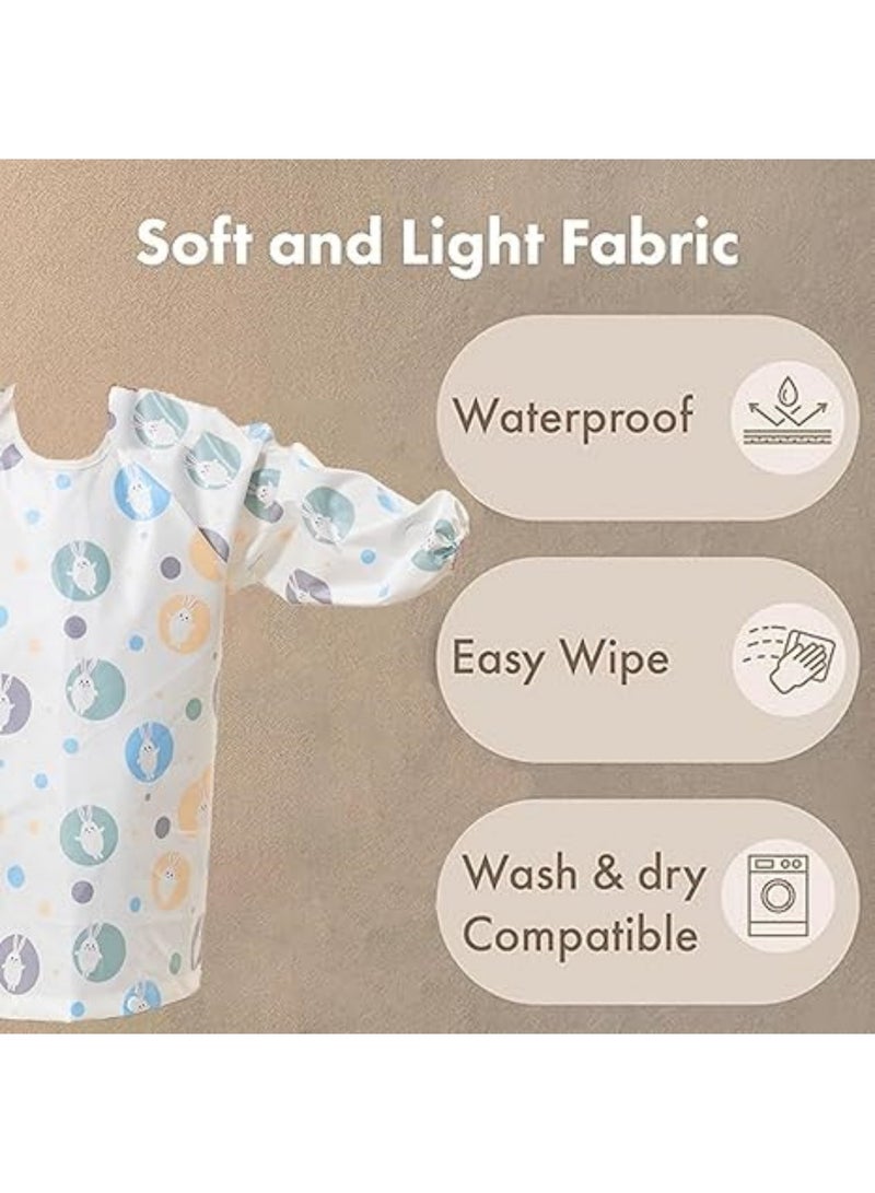 saykfoe Coverall Baby Feeding Bib for Eating, Long Sleeves Bib Attaches to Highchair and Table, Waterproof & Stain-Resistant, Weaning Bibs - Suitable for Toddlers Aged 6 months to 5 years - Image 3
