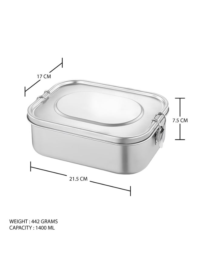 Pearl Kids Stainless Steel Rectangular Lunch Box – 1400 Ml, Durable, Leakproof, Easy To Clean, School Lunch Container, Pk0010 - Image 2