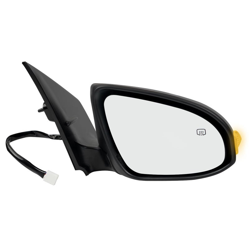 Dexepe Passenger Side Mirror Assembly Compatible with Toyota Corolla 20142019 Heated with Turn Signal Power Adjustable Replace 8791002G11 8791002G10 TO1321295 8791002951 Black 7Pin Right