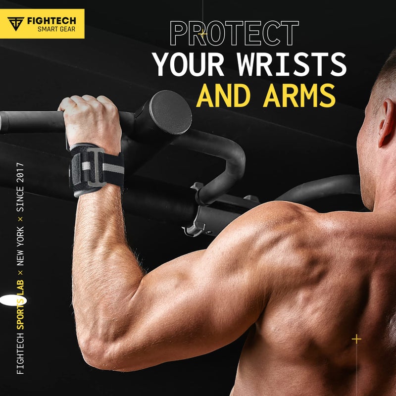 FIGHTECH Weightlifting Hooks & Pull-Up Grips - Versatile Lifting Hooks with Durable Hook Straps for Power Hooks Support, Enhanced Lifting Grips for Maximum Strength Training (BLK) - Image 4