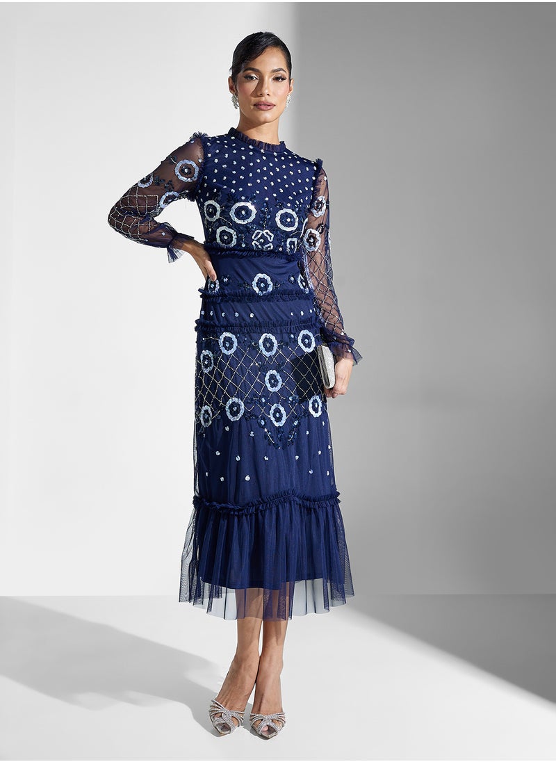 Frock and Frill - Embellished Midi Dress - Image 1