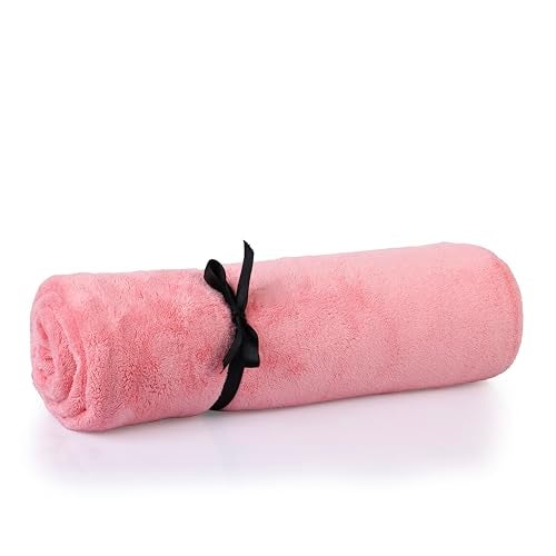 Glivary Microfiber 300 TC Large Bath Towels | (70X140) Extra Soft Plush & Quick Dry High Absorbency Large Size Towels For Bathing (Pink) - Image 2