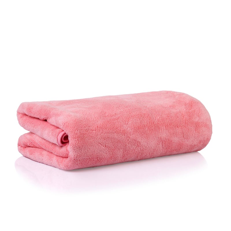 Glivary Microfiber 300 TC Large Bath Towels | (70X140) Extra Soft Plush & Quick Dry High Absorbency Large Size Towels For Bathing (Pink) - Image 5