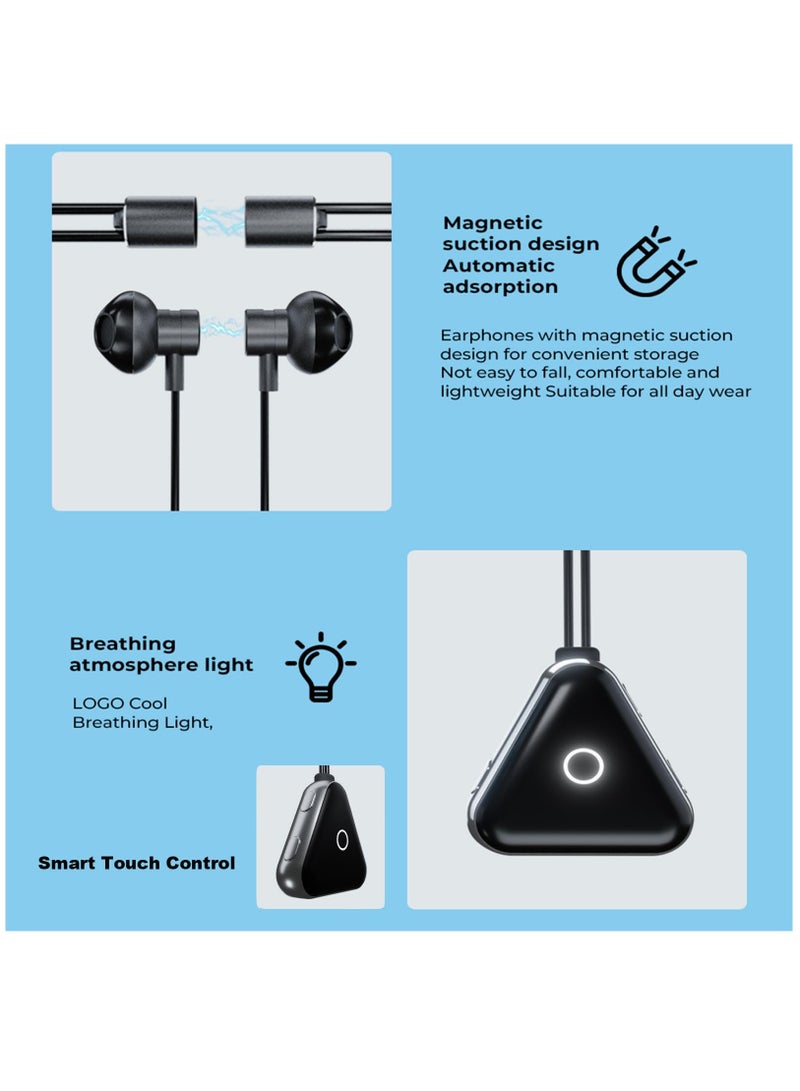 Excefore Around The Neck Headphones Wireless Bluetooth Around The Neck Earbuds Neckband Bluetooth Headphones Headset Neck Band Bluetooth Earbuds Neckband Head Phones Ear Buds - Image 3