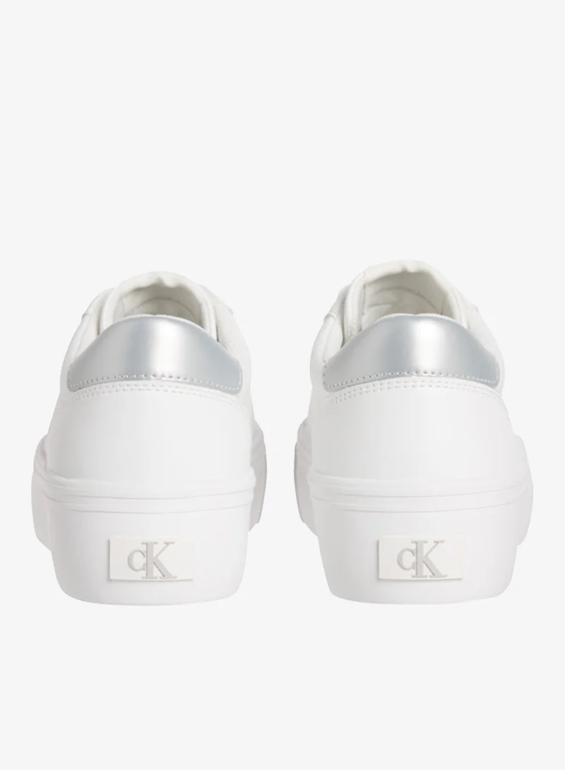 Calvin Klein White Leather Flatform Trainers for Women | Best Price UAE