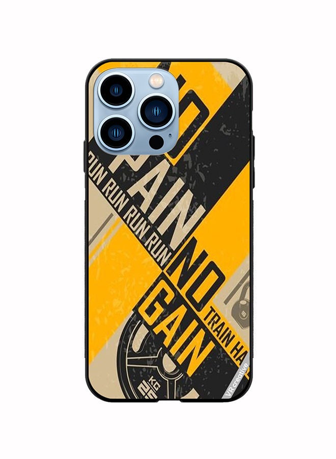 VR CREATIVE Protective Case Cover For Apple iPhone 14 Pro Max No Pain No Gain Design Multicolour - Image 1