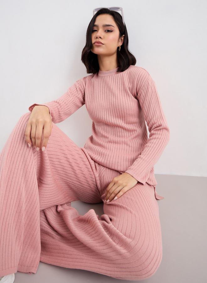 Amirah Women Textured Knit Top and Pants Winter Modest Set - Image 5