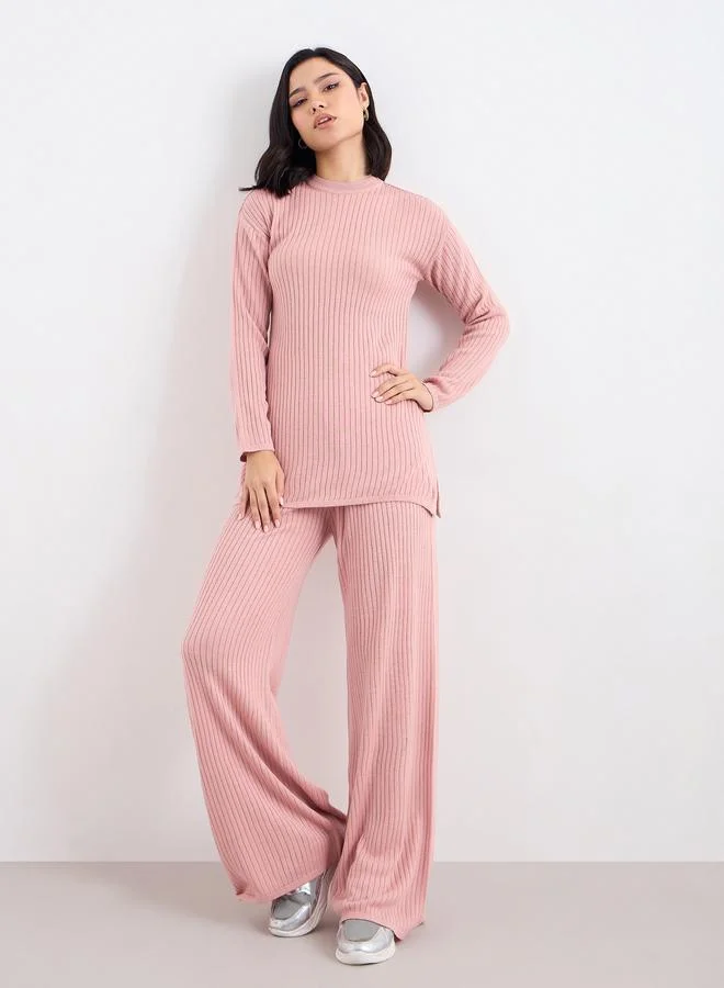 Amirah Amirah Women Textured Knit Top and Pants Winter Modest Set