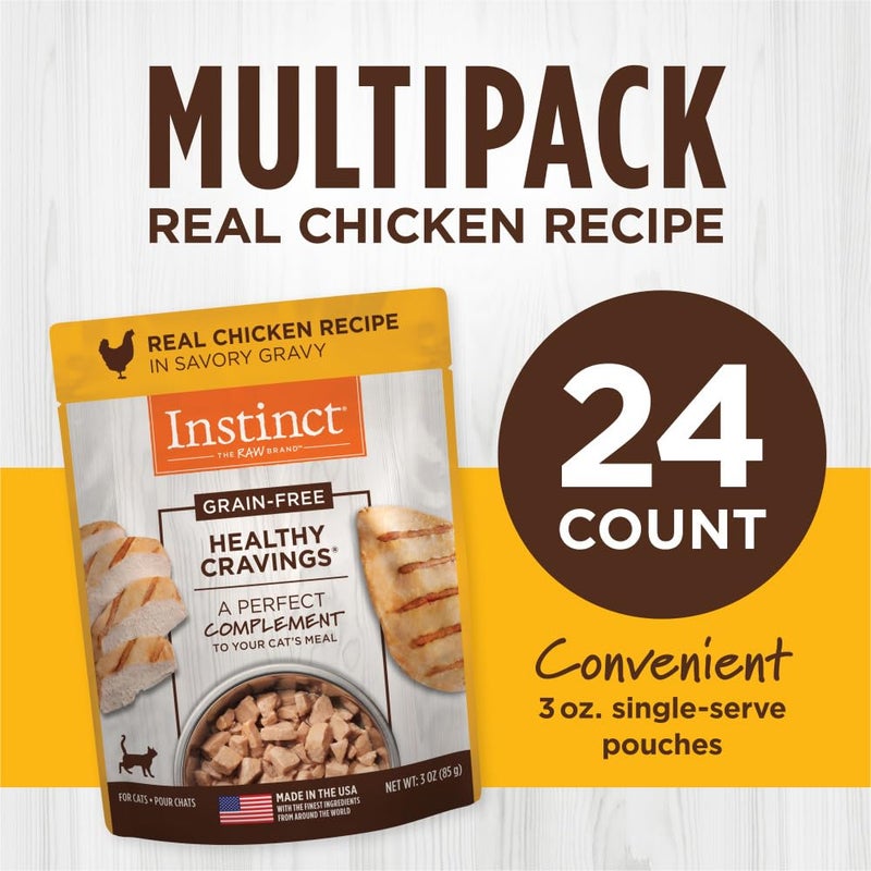 Instinct Healthy Cravings Grain Free Real Chicken Recipe Natural Wet Cat Food Topper by Nature's Variety, 3 Ounce (Pack of 24) - Image 5