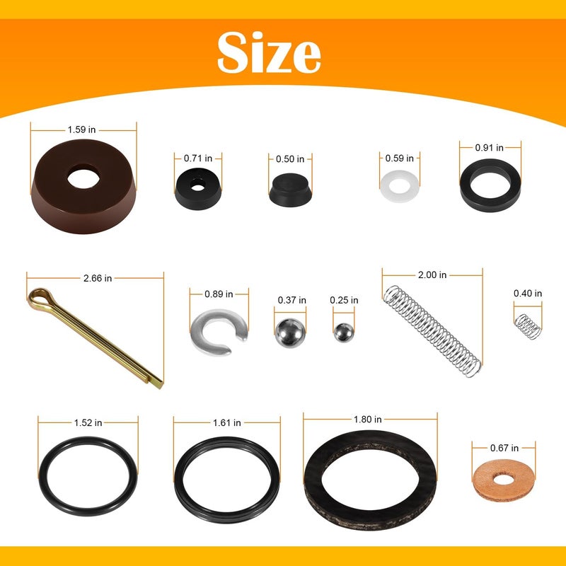 Deargooday Seal Replacement Repair Rebuild Kit for Floor Jack Hein Werner WS Model 1-1/2 Ton (16PCS) - Image 5