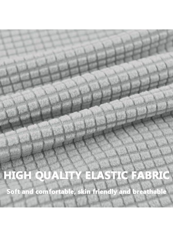 عام غطاء أريكة |غطاء كرسي، غطاء أثاث غرفة المعيشة |غطاء كراسي باتTub الحديثة|غطاء ذراع واحد قابل للتمدد من خيوط الجاكارد الصوفية (رمادي فاتح). - Image 2