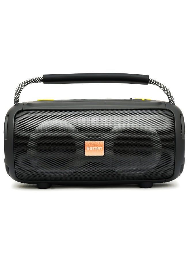 Start Portable Wireless Bluetooth Speaker ST-311 with RGB Lights, Dual Drivers, 12H Battery, Carry Handle – Loud Sound for Outdoor & Home - Black - Image 1