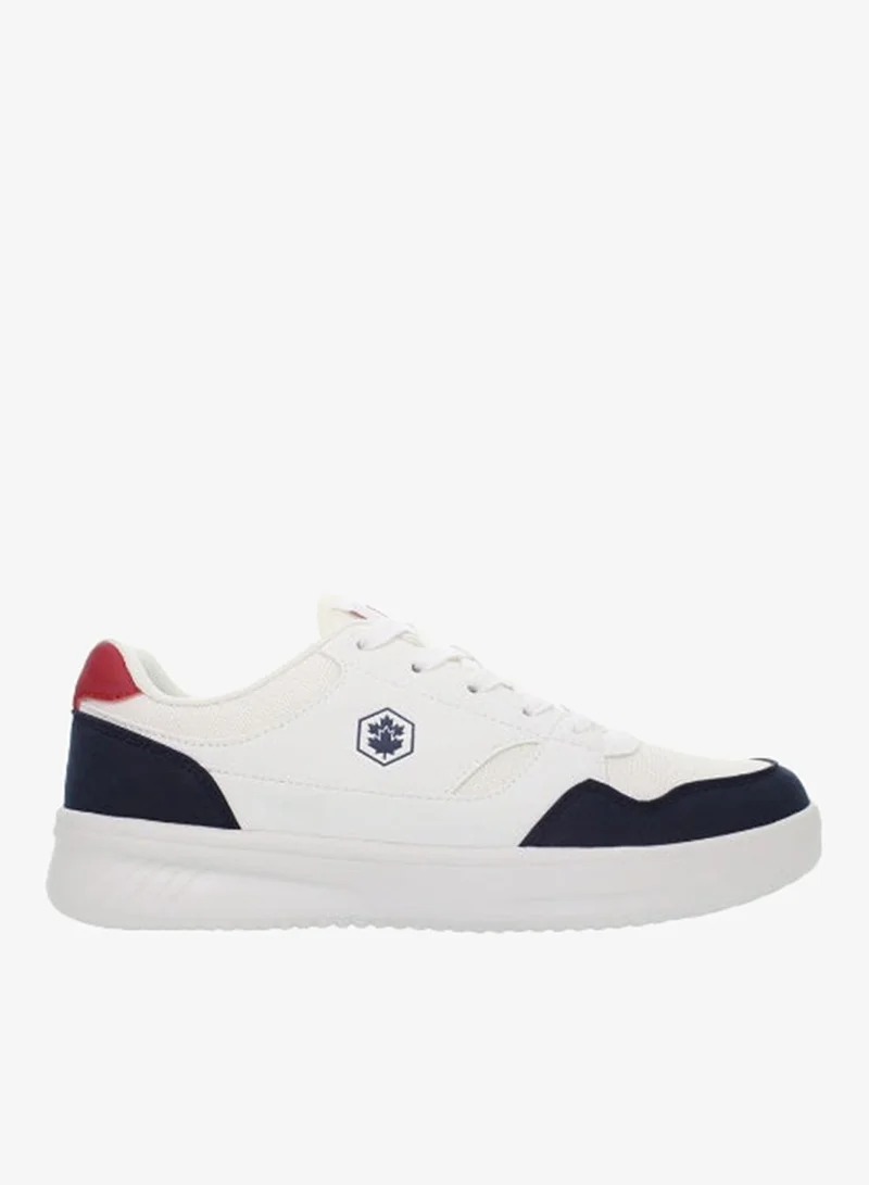 LUMBERJACK Men’s White / Navy Red Low‑Top Casual Sneakers – Lightweight Comfortable Daily Trainer